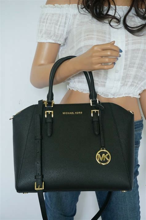 ciara black michael kors|Michael Kors ciara large satchel.